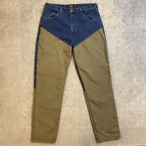 RedHead Jeans Mens 34x34 Blue Green Nylon Reinforced Hunting Straight Leg Pants